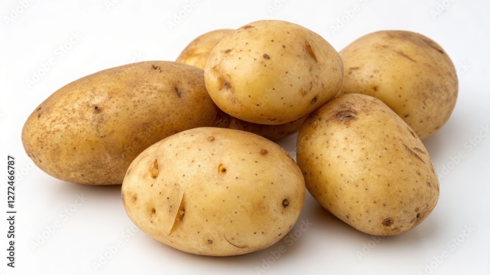 potatoes isolated on white background potatoes isolated on white background
