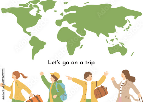 旅を楽しむ人達