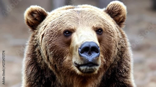 Wallpaper Mural A powerful grizzly bear displays its strength by roaring in the early morning light. This encounter occurs in a serene forest, showcasing the bear's impressive presence in nature Torontodigital.ca