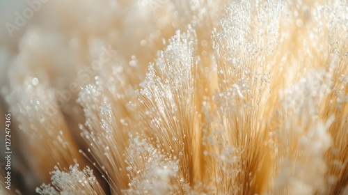 Macro Shot Capturing Fine Details of a Brush's Bristles and Texture