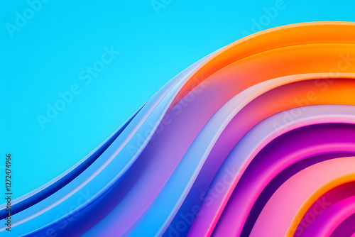 Neon blue light abstract visual geometric motion graphics technology digital concept background