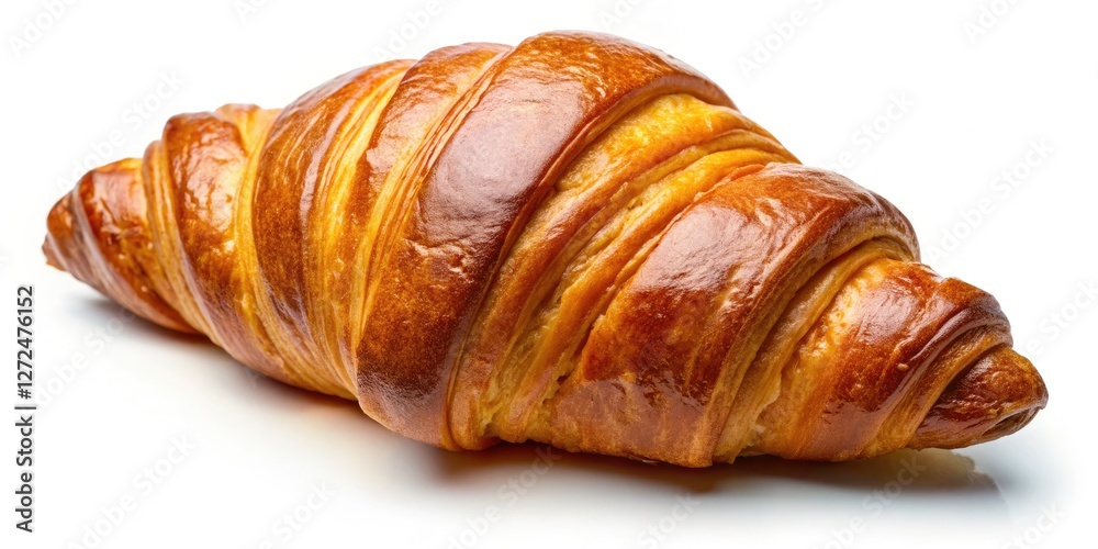 Overhead shot reveals a delightful array of golden croissants, fresh from the bakery. Overhead shot reveals a delightful array of golden croissants, fresh from the bakery.