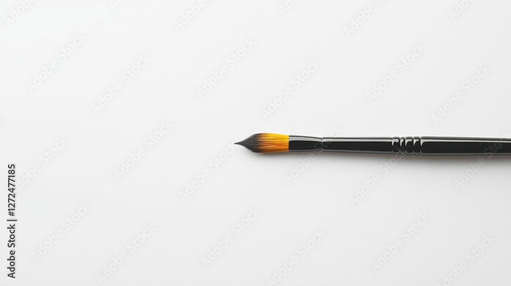 Minimalist Still Life of a Single Brush on a Clean Background Minimalist Still Life of a Single Brush on a Clean Background