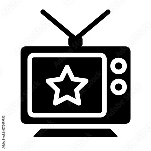 Television stars Fame Solid Icon