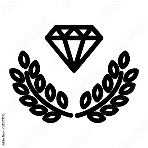 Diamond Fame Line icon