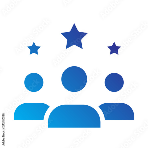 Fans Fame Solid gradient icon