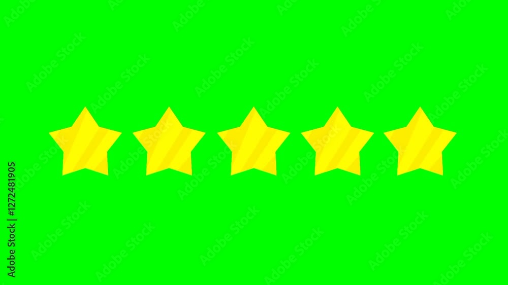 custom made wallpaper toronto digitalSimple animation of 5 stars. Customer review concept. Yellow stars are used for ranking