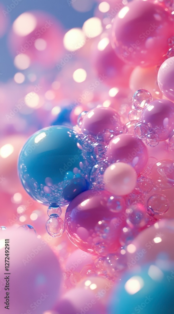 Colorful Bubbles in Soft Focus Creating a Dreamy Abstract Background Colorful Bubbles in Soft Focus Creating a Dreamy Abstract Background