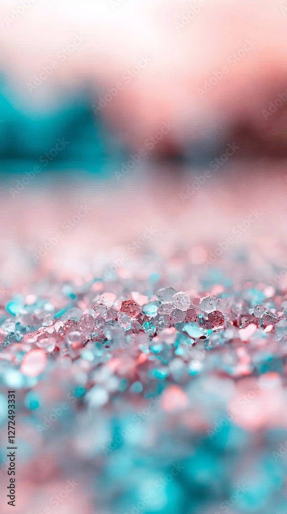 Obraz premium Close-up view of colorful glittering crystals creating a dreamy background effect