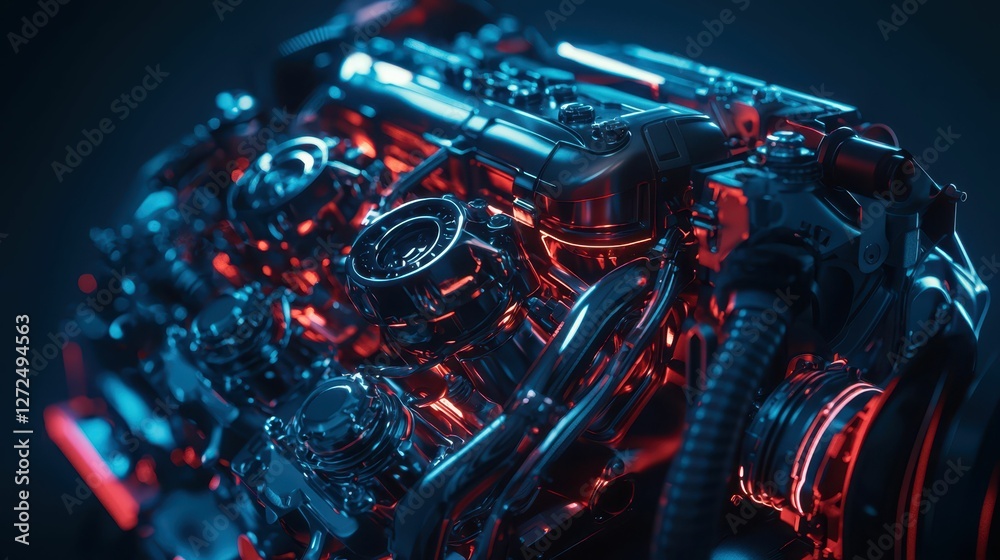Sleek Engine Design with Specialized Protective Features and Lighting Sleek Engine Design with Specialized Protective Features and Lighting