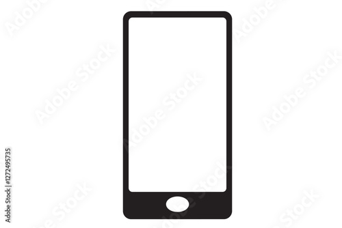 シンプルなスマートフォンの白黒アイコン