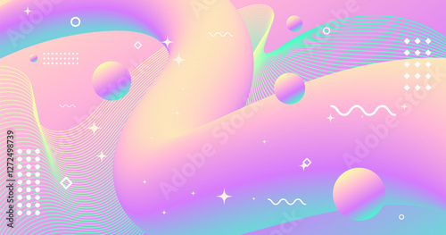 Abstract background of pastel pink color palette. Flowing element trend design. Magazine, leaflet, billboard, sale, banner, flyer, background. Eps 10