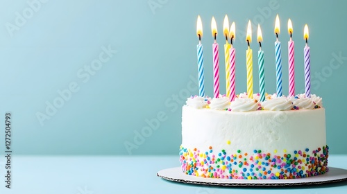 birthday cake with candles