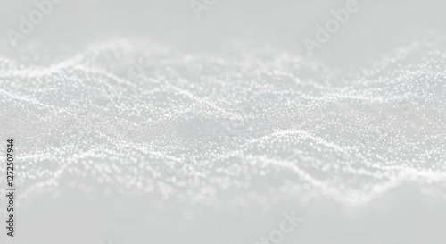 Abstract white network of dots floating in a grey space
