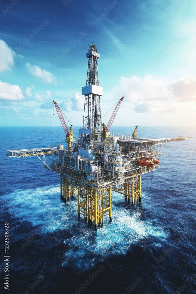 Offshore oil rig platform ocean drilling energy Offshore oil rig platform ocean drilling energy