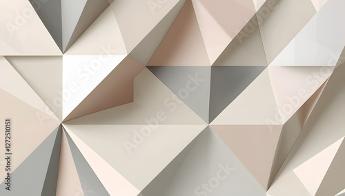 minimalist geometric background with soft neutral tones digital illustration