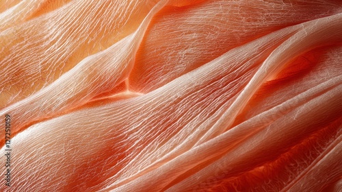 Close-Up View of Intricate Muscle Tissue with Textured Patterns