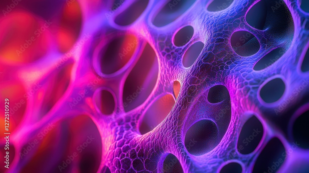 Elegant Depiction of Cellular Tissue with Dramatic Lighting Effects Elegant Depiction of Cellular Tissue with Dramatic Lighting Effects