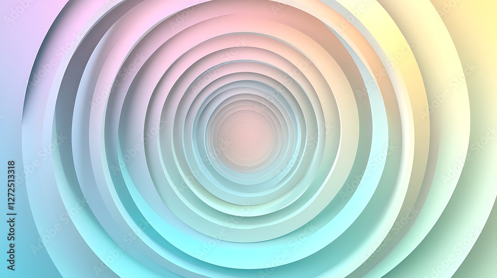 Pastel Concentric Circles Abstract Design Pastel Concentric Circles Abstract Design