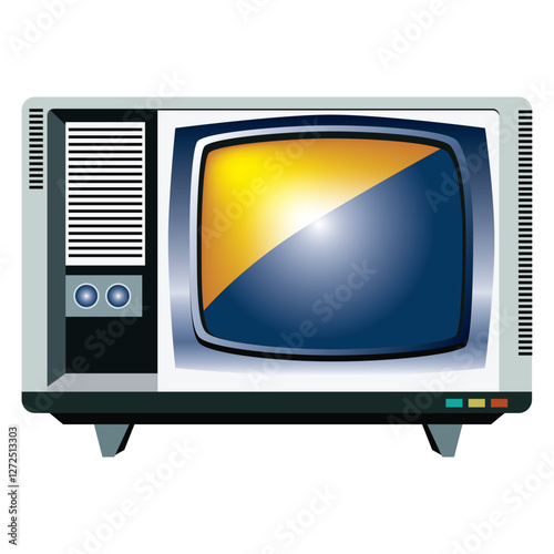 Retro TV with color TV broadcast