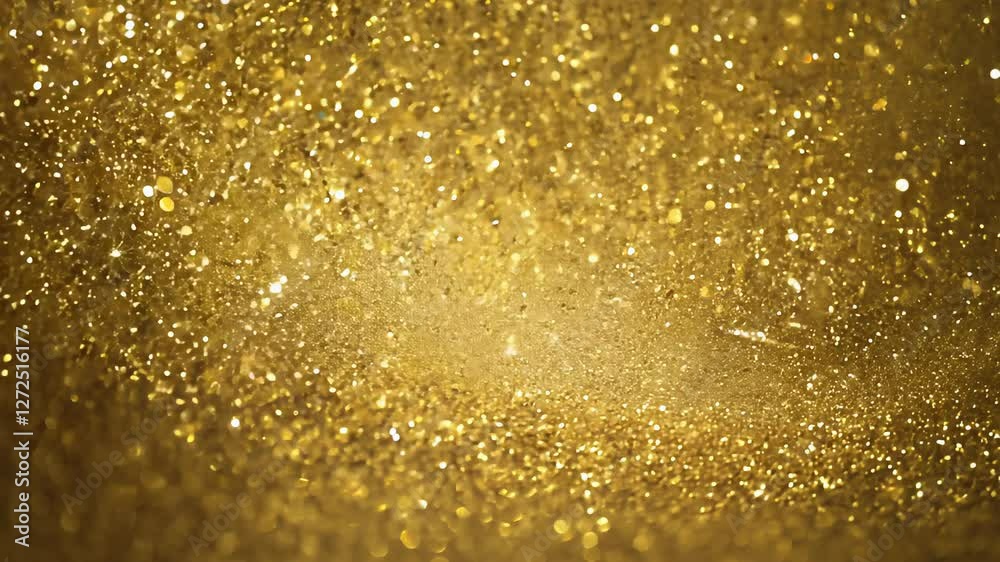 Shimmering gold dust swirling in slow motion. Abstract background Shimmering gold dust swirling in slow motion. Abstract background