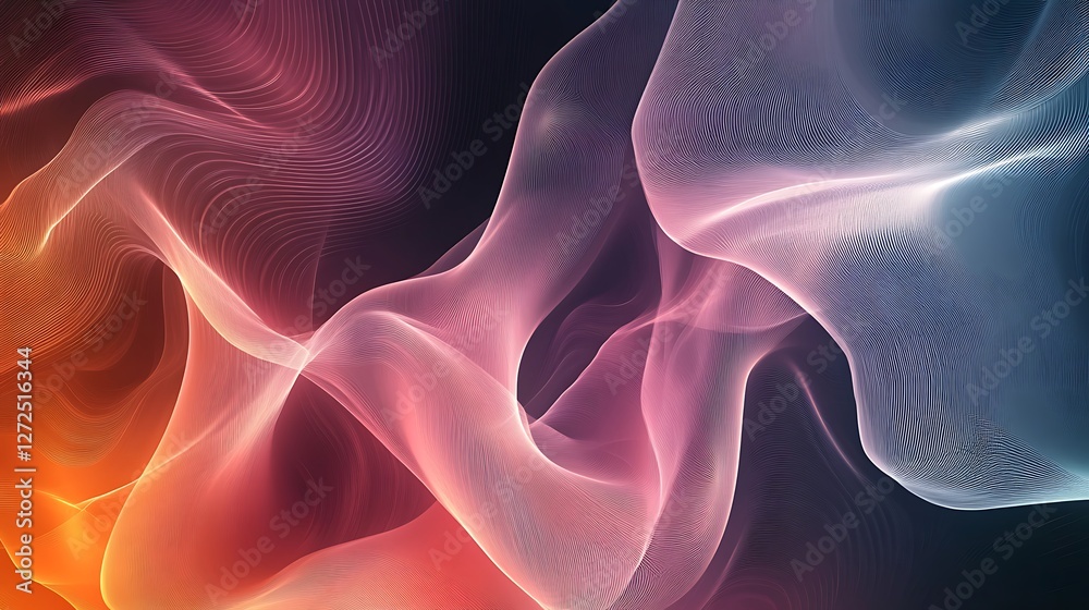 Obraz premium Abstract Swirling Lines Of Light And Color