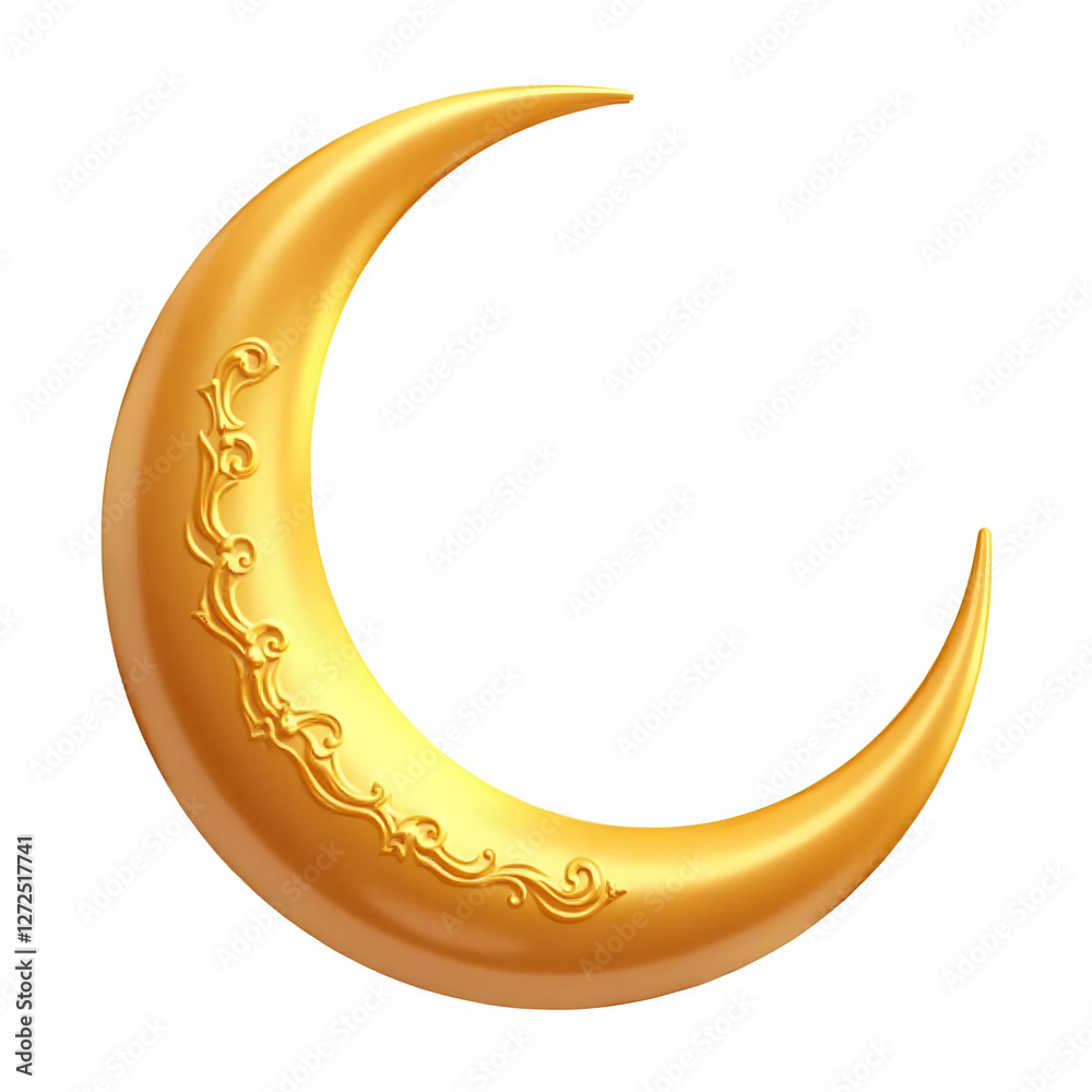 Luxury Crescent moon white background Luxury Crescent moon white background
