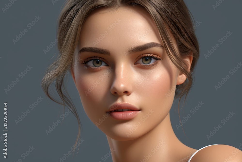 Fototapeta premium a close up of a woman with a white top and a necklace