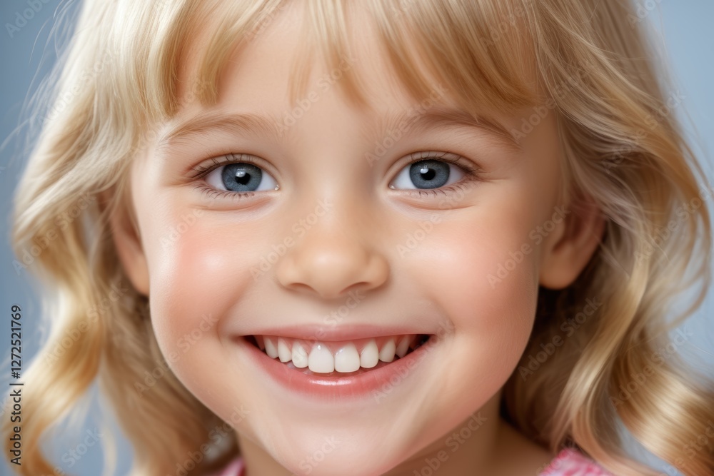 blond haired girl with blue eyes and a pink shirt smiling blond haired girl with blue eyes and a pink shirt smiling