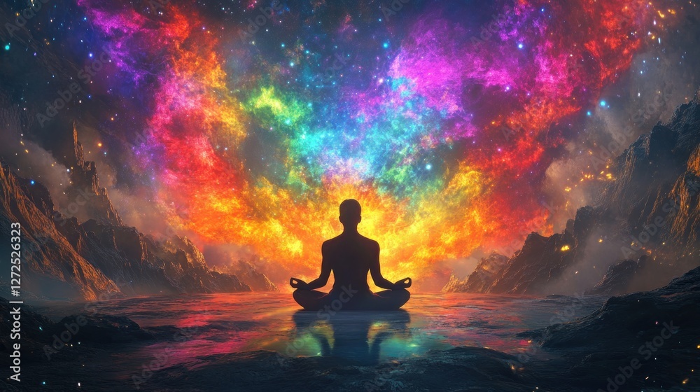 Cosmic Serenity: A Meditative Journey into the Rainbow Nebula Cosmic Serenity: A Meditative Journey into the Rainbow Nebula
