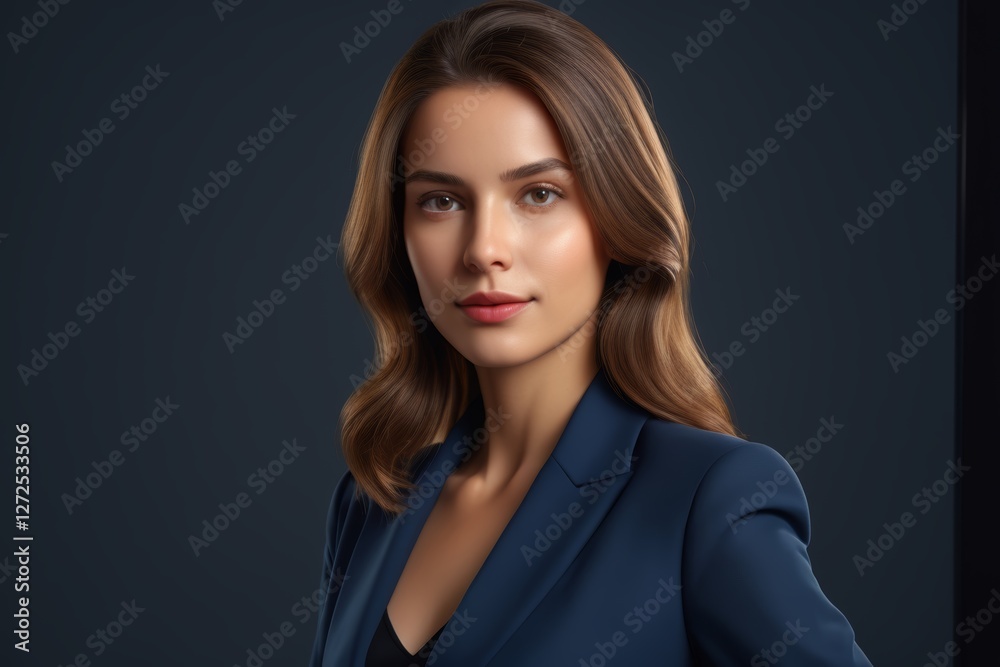 arafed image of a woman in a blue suit posing for a picture arafed image of a woman in a blue suit posing for a picture