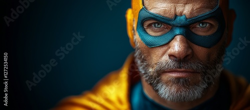 Superhero Man Close Up Portrait