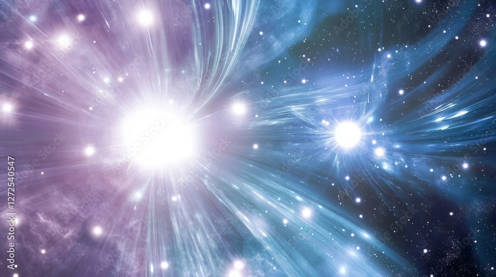 Naklejka premium 宇宙空間と星