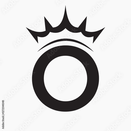 Initial Letter O Crown Logo Concept For Fashion and Beauty Symbol Vector Template