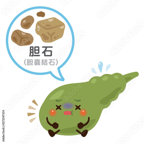 胆石ができた胆嚢のキャラクター1