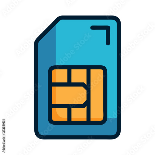 Telecomunication sim card icon