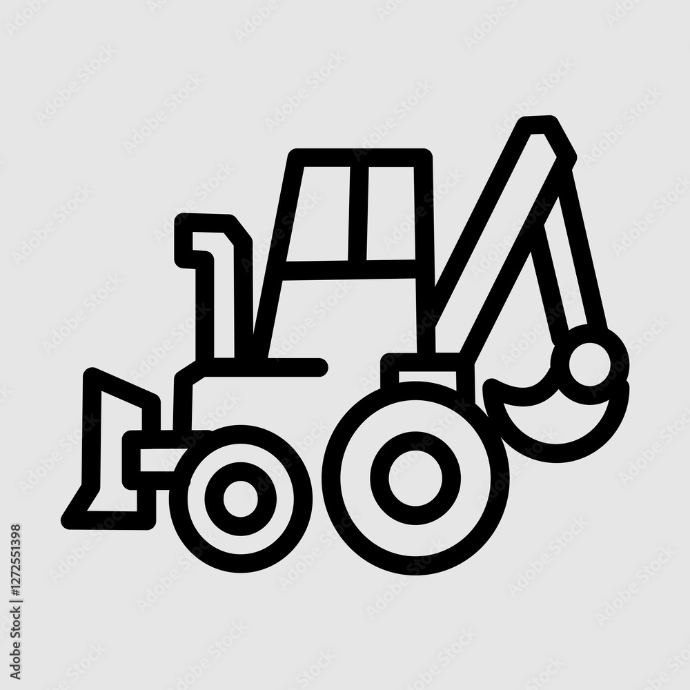 Fototapeta premium bulldozer vector illustration