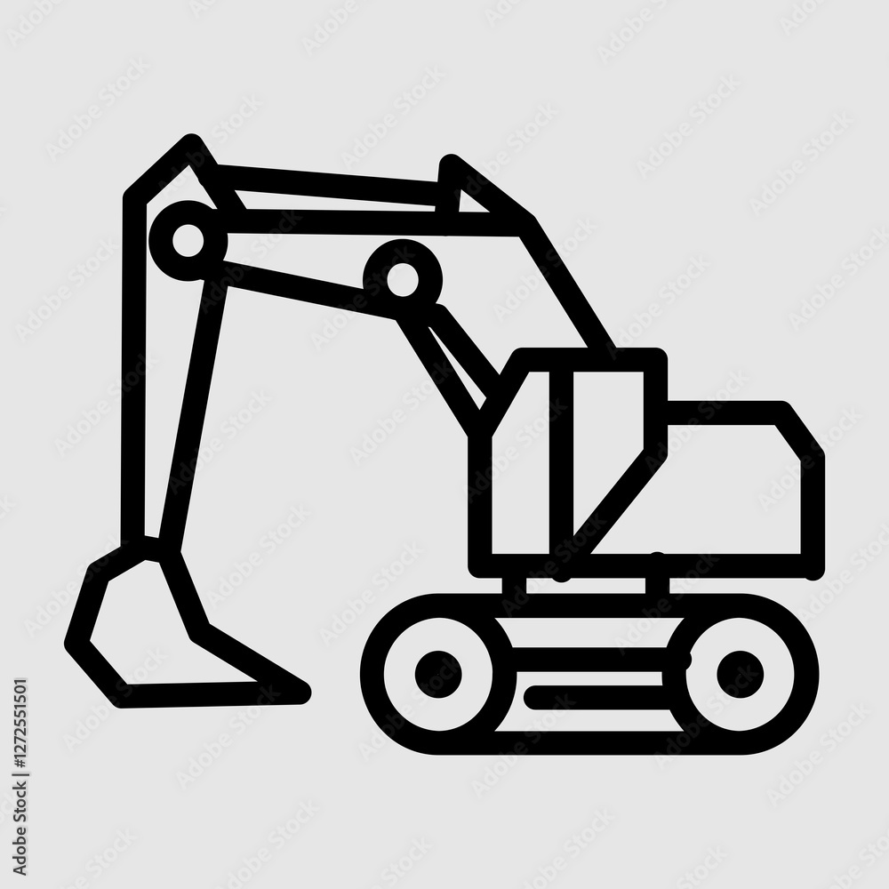 Naklejka premium excavator