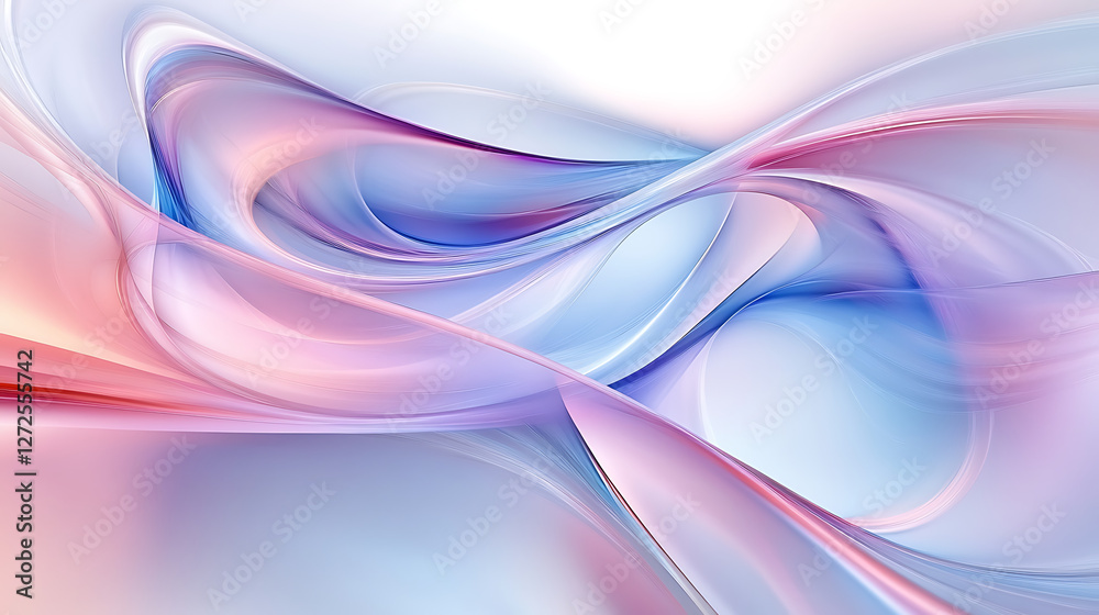 Abstract fluid waves in soft pastel colors creating a calming and ethereal atmosphere. Abstract fluid waves in soft pastel colors creating a calming and ethereal atmosphere.
