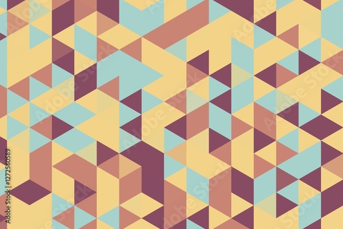 Wallpaper Mural Triangular pixelated texture in yellow and teal with a vibrant geometric design. Abstract digital background concept Torontodigital.ca