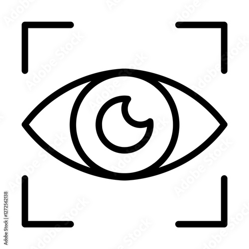 Eye doctor eye scan icon