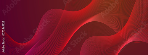 Red stylish lines on abstract background suitable for vibrant designs, modern presentations, fiery concepts, artistic websites, energetic themes, and trendy aesthetics.