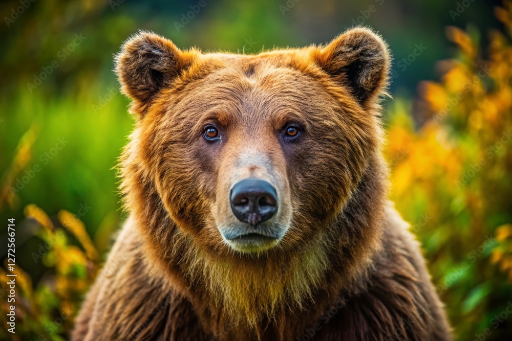 Resilient Bear in Wild Habitat: A Candid Portrait of Strength and Survival Resilient Bear in Wild Habitat: A Candid Portrait of Strength and Survival