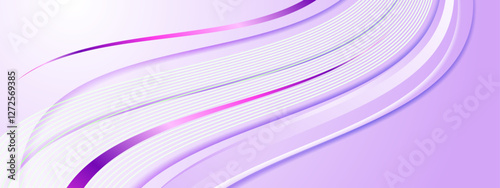 Purple and white abstract waves design suitable for backgrounds, websites, presentations, posters, and digital art projects needing a modern aesthetic.