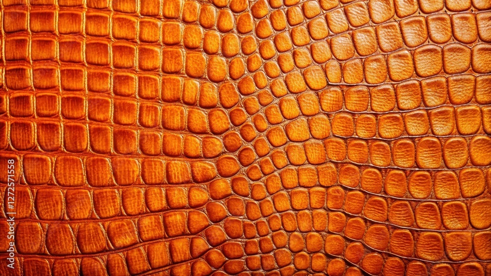 Amber-toned reptile-embossed leather texture background showcasing a rich, detailed pattern ideal for design projects requiring a luxurious and sophisticated aesthetic Amber-toned reptile-embossed leather texture background showcasing a rich, detailed pattern ideal for design projects requiring a luxurious and sophisticated aesthetic