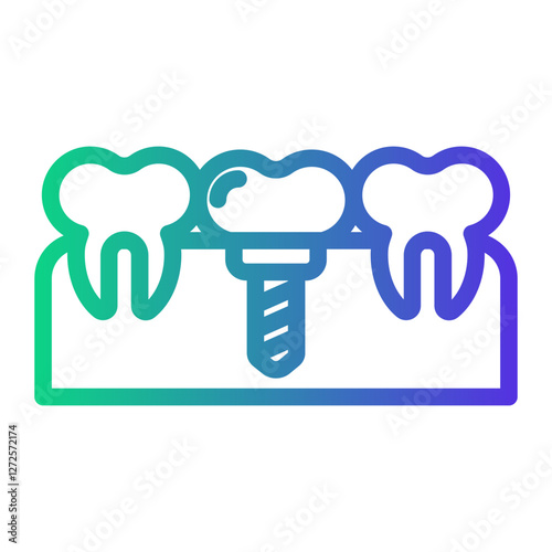 implant Line Gradient Icon