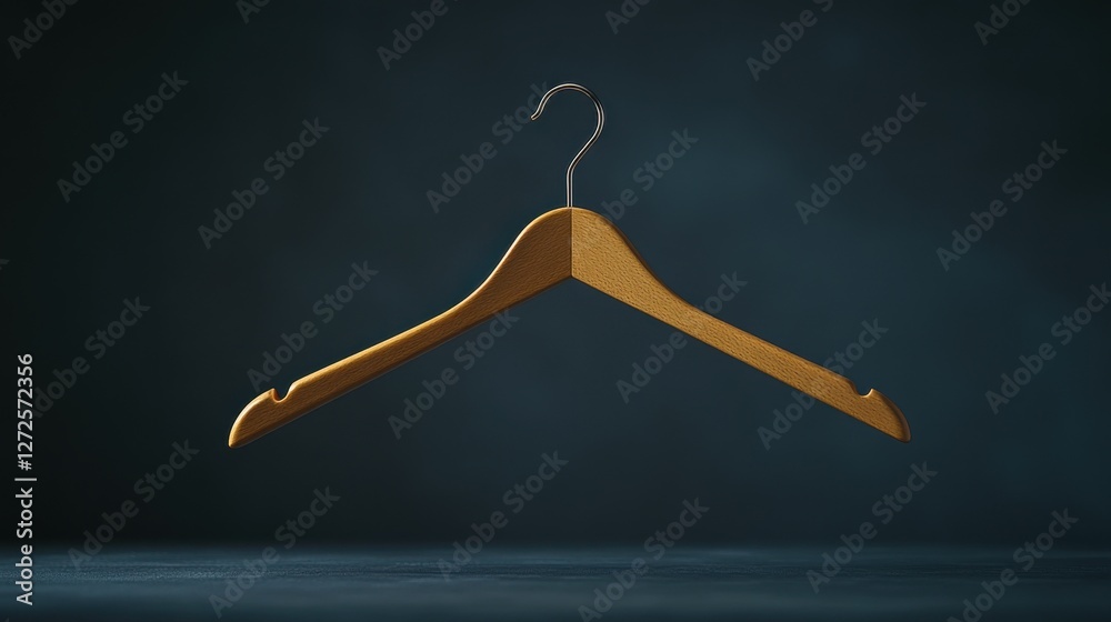 A symbolic coat hanger on a smooth, dark background with soft light highlighting its shape. Representing abortion rights A symbolic coat hanger on a smooth, dark background with soft light highlighting its shape. Representing abortion rights