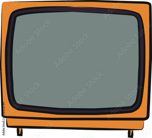 old Television, yellow Television, retro Television,
