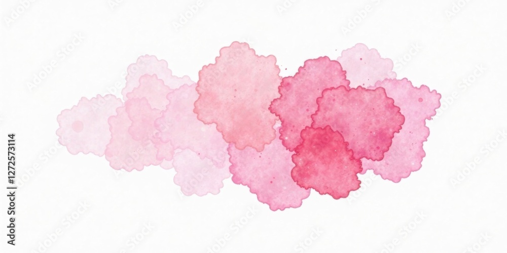 Abstract Pink Watercolor Splashes A Delicate and Romantic Design Element for Various Applications Abstract Pink Watercolor Splashes A Delicate and Romantic Design Element for Various Applications