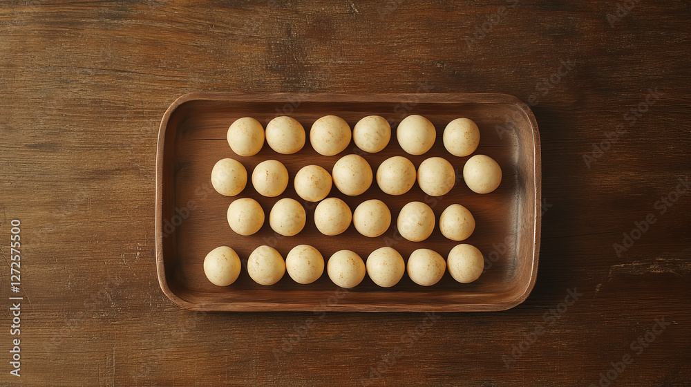 Herbal balls arranged on a wooden tray, symbolizing natural wellness and simplicity.
Herbal balls arranged on a wooden tray, symbolizing natural wellness and simplicity.